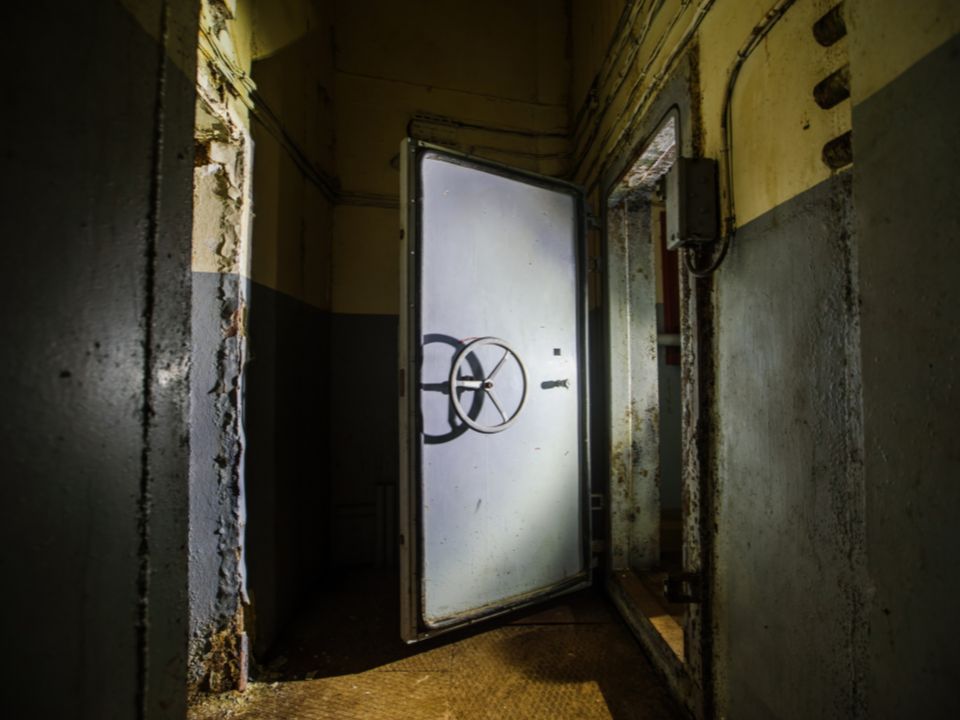 Bunker with large door
