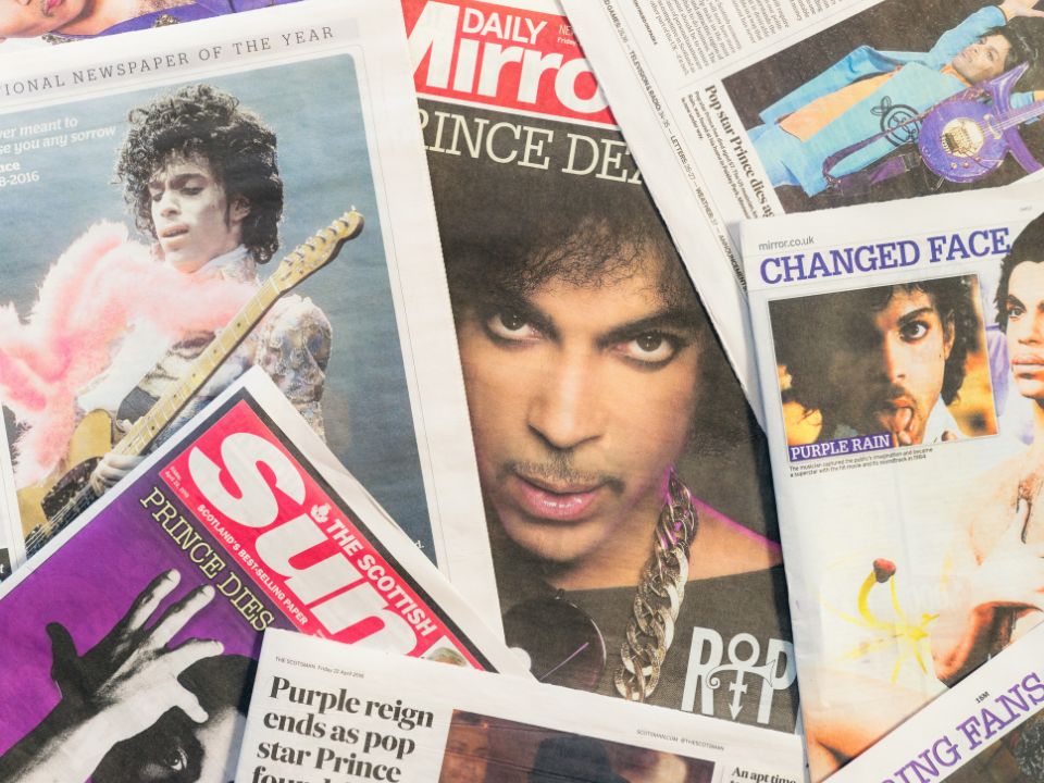 Prince in newspapers