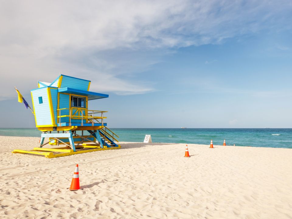 Lifeguard tower in Miami Beach