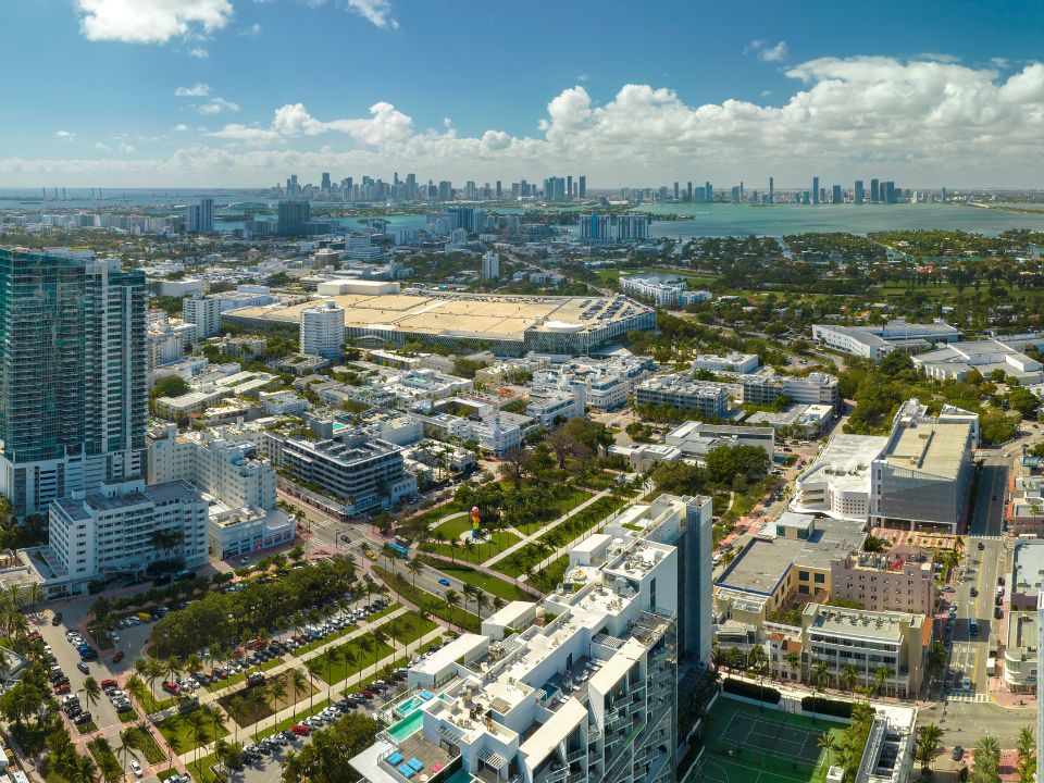 Miami Beach Convention center near residential area in South Beach
