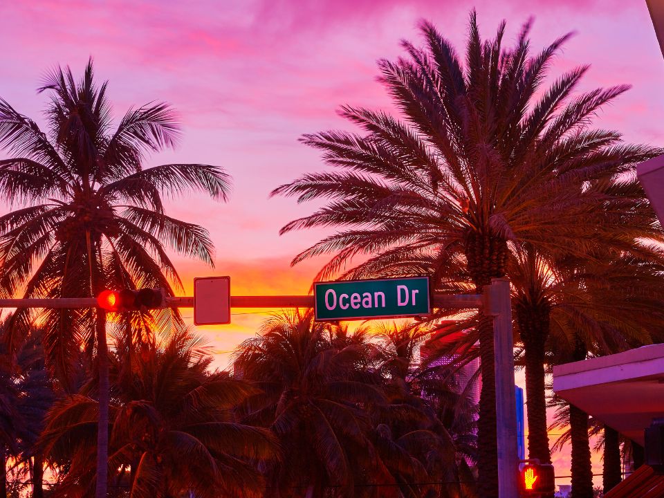 Ocean Drive at Sunset