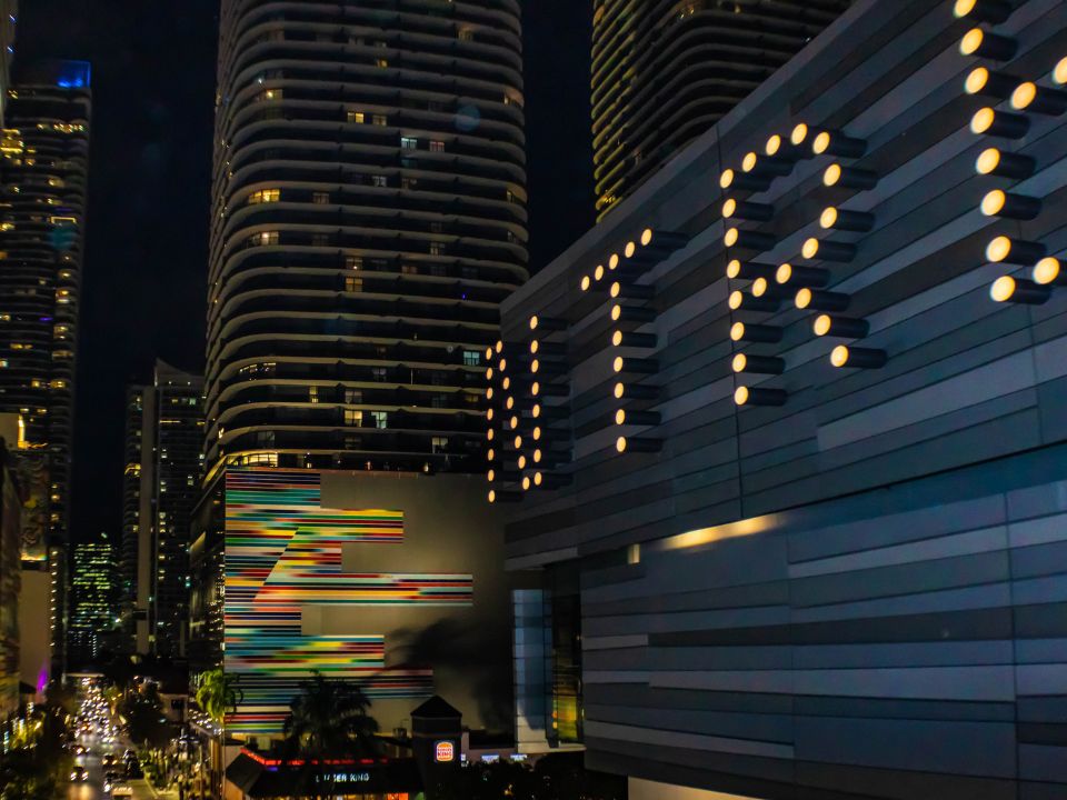 Brickell financial district at night