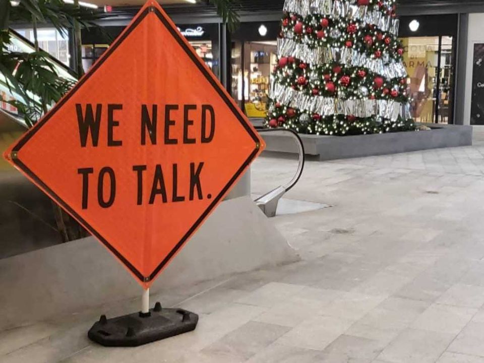 We need to talk art installation Brickell City Centre