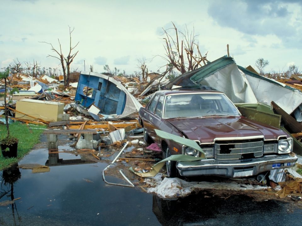 Hurricane Andrew destruction in Homestead