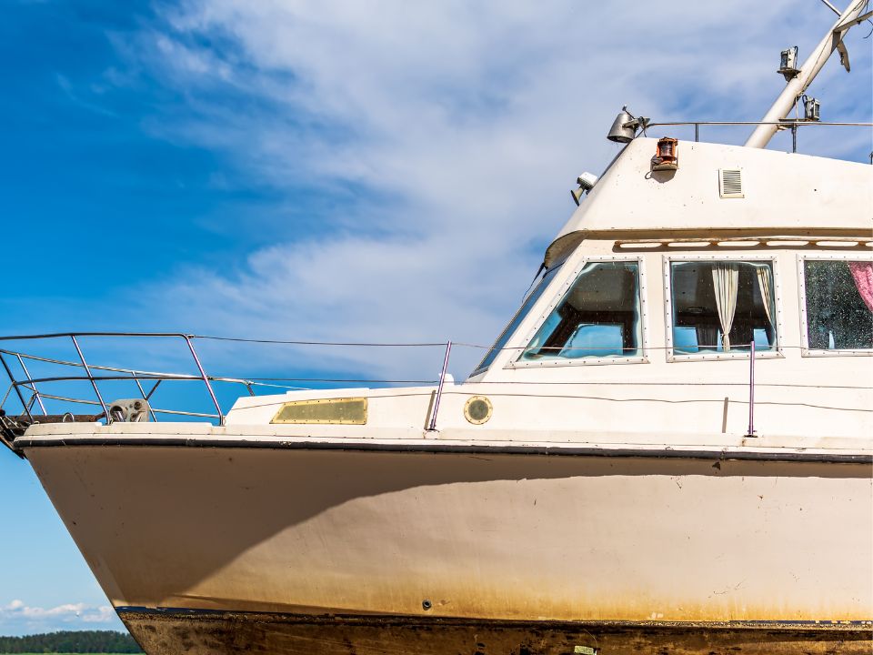 Old Boat with a blue sky