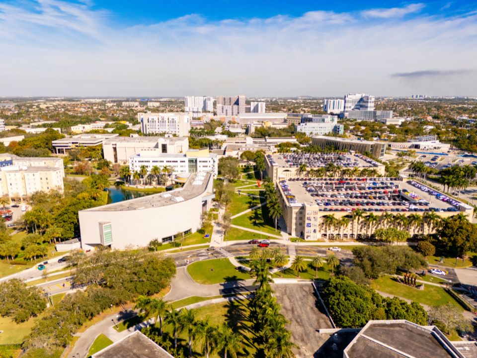 FIU Campus in Miami and the Phillip and Patricia Frost Museum of Art