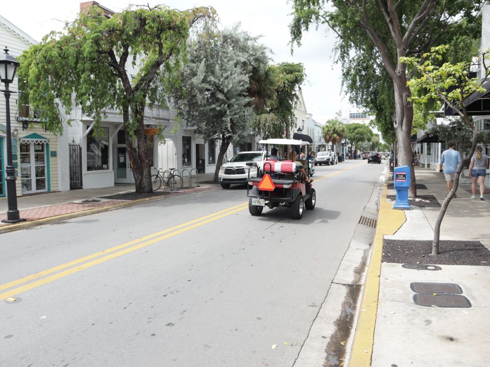 Golf Karts are a common sight driving Duval in Key West