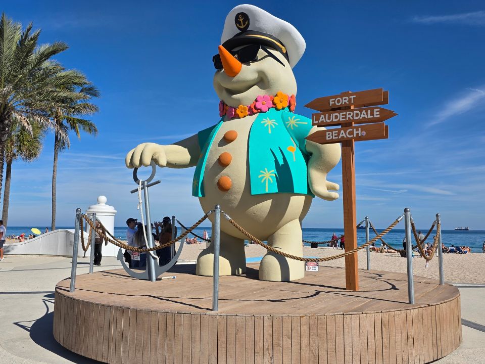 Fort Lauderdale Beach Snowman at Las Olas Beach