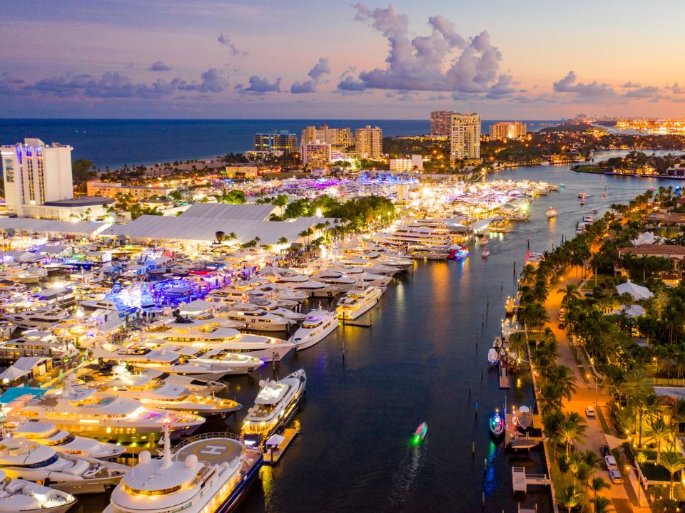 Twilight photo Fort Lauderdale boat show