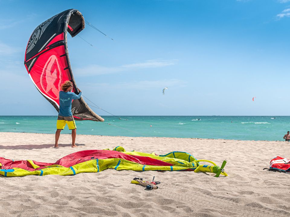 Miami Beach Kiteboard surfing